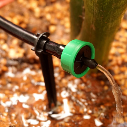 1 GPH Drip Irrigation Emitters Pressure Compensating Drippers Constant Flow Heads Parts Garden Flower Pots Plants Systems Dig Kit for 1/4 Inch Wat...