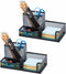 2 Pack Black Pen Holder - Mesh Desk Organizer Office Supplies Caddy with Sticky Notes Holder, 3 Compartments 4 Non-slip Mats Easy Storage Suitable...