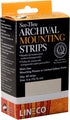 Lineco 4 Inches See-Through Archival Polyester Mounting Strips. Acid-Free, Framing Photos, Hinge-Less, Sturdy, Safe, Conservation, Easy, Artwork, ...
