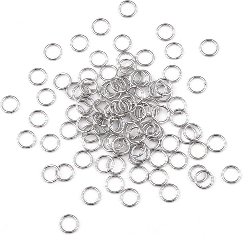 600pcs 304 Stainless-Steel Jump Rings for Jewelry Making Supplies - Silver Open Rings 21Gauge 6mm Boxed Jewelry Findings for DIY Bracelet Earrings...