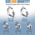 45PCS Hose Clamp Assortment Kit - Stainless Steel Hose Clamps with Worm Gear, Adjustable 1/4'' to 1-1/8'' (6-29mm) for Plumbing, Automotive, and M...