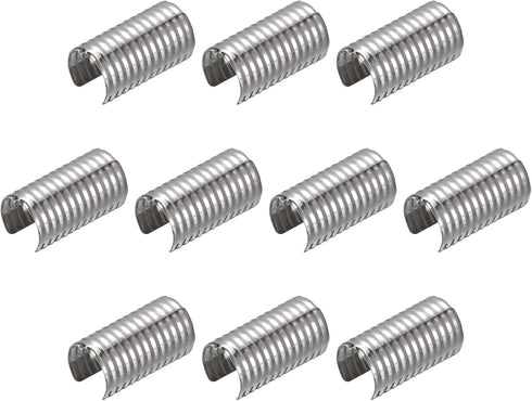 uxcell Leather Rope Clip, 100Pcs Cylindrical Crimping Cord Crimps Foldable String Leather Cord Fastener for DIY Lanyard, Tassel, Jewelry Making, W...