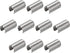 uxcell Leather Rope Clip, 100Pcs Cylindrical Crimping Cord Crimps Foldable String Leather Cord Fastener for DIY Lanyard, Tassel, Jewelry Making, W...