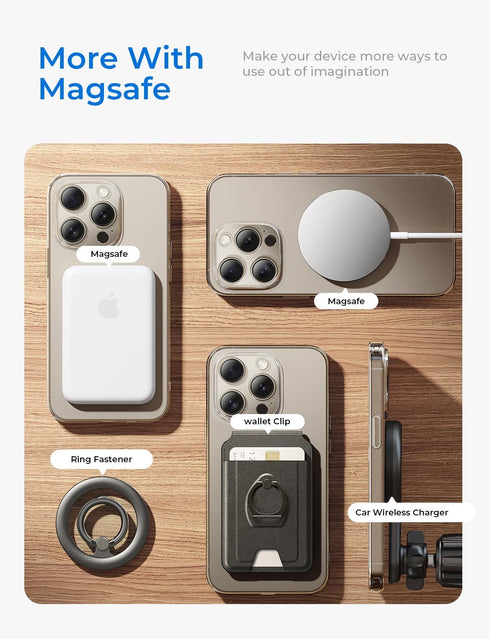 LISEN Ultra-Thin(0.4mm) for Magsafe Sticker, Powerful Magsafe Ring, Magsafe Ring Magnet Compatible with Magsafe Magnetic Wireless Charger for iPho...