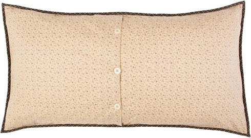 VHC Brands Kettle Grove King Sham 21x37 Primitive Country Patchwork Design, Country Black and Creme...