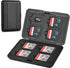 Aluminum Shock Resistant Carrying Box Holder Memory Card Storage Box Case Holder 8 Slots for SD SDHC MMC Micro SD TF Cards (Black)...