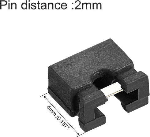 uxcell 100pcs 2mm Standard Pin Header Jumper Cap Short Circuit Connection Cap Mini Micro Jumper Bridge Plug Black...