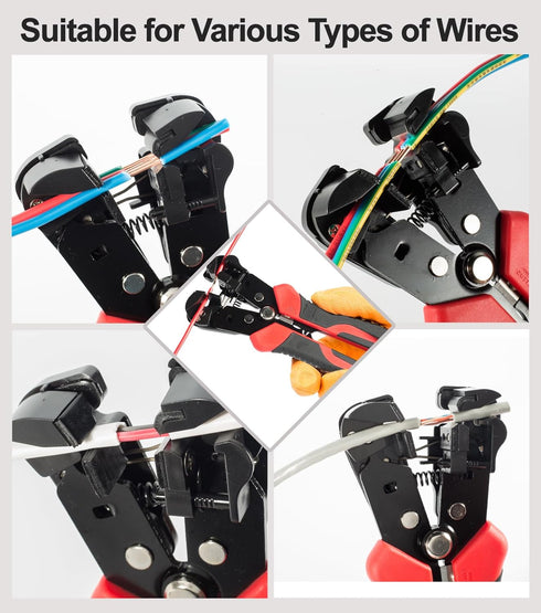 Self Adjusting Wire Stripper,3 in 1 Automatic Universal Wire Stripping Tool,Multifunctional Wire stripper and Crimping Tool For Electrical Wire St...