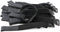 50-PCS Black Hook and Loop Reusable Fastening Cable Tie Down Straps- 0.8" x 8"...