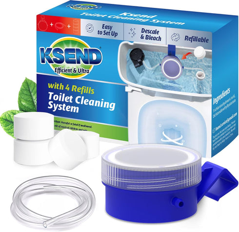 Toilet Bowl Cleaner System - Self-Cleaning Toilet Bowl Cleaners, 4 Pack Toilet Bowl Cleaner Tablets, Economical Automatic Toilet Bowl Cleaner, Slo...