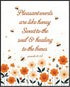 Posterizer 1 pcs-cute bees and flowers Pleasant Words bible verse-Religious Posters-Motivational & Inspirational Art-Gifts for Christians - UNFRAM...