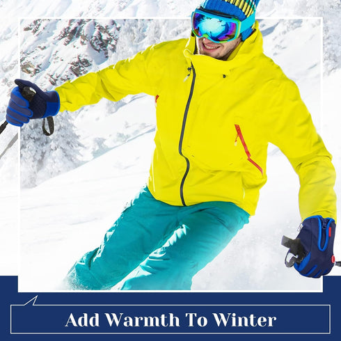 3 Pairs Outdoor Winter Touchscreen Gloves Windproof Waterproof Gloves Thermal Glove for Running Hiking Climbing for Men Women...