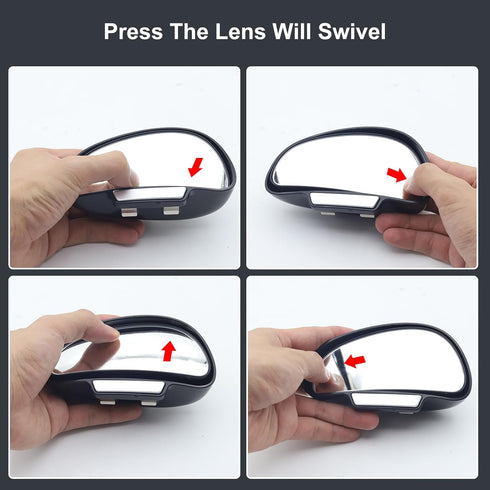 Blind Spot Mirror, Car Rear View Mirrors, Universal Car Auxiliary Mirror, HD True Glass, Adjustable Wide Angle Auxiliary Side Mirror, Left, 1Pcs...
