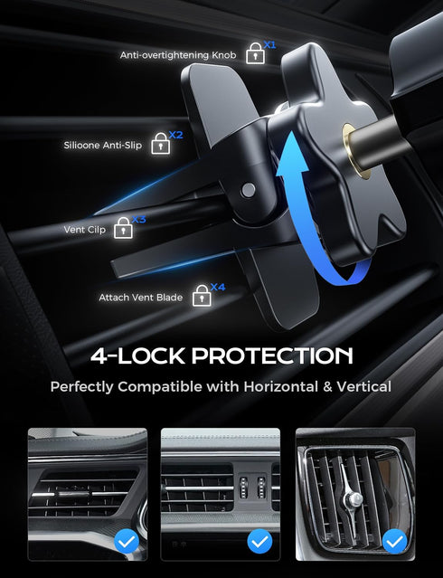 Wireless Car Charger, Phone Mount Holder Car Charger 15W Fast Charging Auto Clamping, Stick on The Dashboard for iPhone 15 14 13 12 11, Samsung Ga...