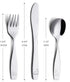 ANNOVA Kids Silverware 10 Pieces Children's Safe Flatware Set Stainless Steel - 4 x Forks, 4 x Dinner Spoons, 2 x Safe Knife Toddler Utensils, Met...