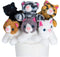 PASSIONFRUIT Plush Stuffed Toy Cat Set – Set of 6 Stuffed Toys for Kids – 6 Inches Long – Bright & Vibrant Colors – Soft Toy Set for Boys & Girls...