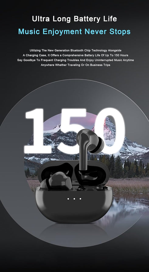 FamiNecessity XY-50 Wireless Earbuds with Active Noise Cancellation | Bluetooth in-Ear Headphones | HiFI Stereo Sound Quality, Charging Case, IPX4...