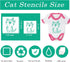 14 Pcs Cat Stencils for Painting on Wood Canvas Shirt, Small Large Flower Moon Cat Stencil Plastic Shirt Fabric Stencils for Painting on Wall Wood...