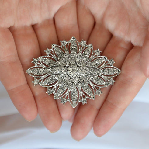 Mariell Vintage Wedding Jewelry Crystal Bridal Brooch Pin for Brides, Bridesmaids, Mother of The Bride...