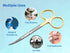 Scissors 4.5 inches Curved with Tungsten Carbide Inserts| Gold Plated Handle Extra Sharp and Durable by ARTMAN INSTRUMENTS...
