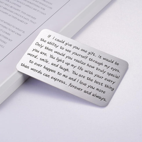 I Love You Wallet Card for Boyfriend, Anniversary Cards Gifts for Husband Spouse, Couple Gift for Him Birthday Valentines Day, Engagement Wedding ...