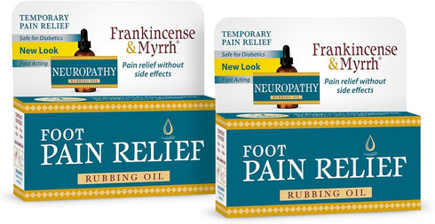 Frankincense and Myrrh Foot Pain Relief Rubbing Oil, Neuropathy Pain Relief for feet, Frankincense Essential Oil, Diabetic Lotion & Cream, Nerve, ...