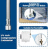 Stainless Steel Refrigerator Water Line - 10 FT PEX Inner Hose Ice Maker Water line,Food Grade Fridge Water Hose with 1/4 Inch Compression Connect...