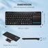 Multi-Device Wireless Bluetooth Keyboard with Touchpad-Wireless TV Keyboard with Multi-Touch Big Size Trackpad,Support 3 Devices for TV,Windows, A...