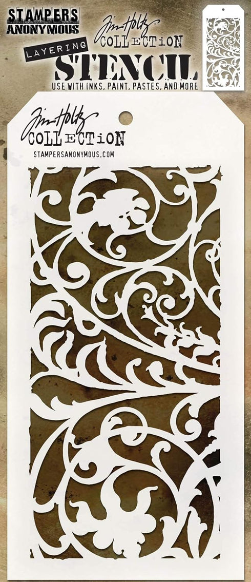 Tim Holtz - Stampers Anon Stencil, Ironwork-Layered...