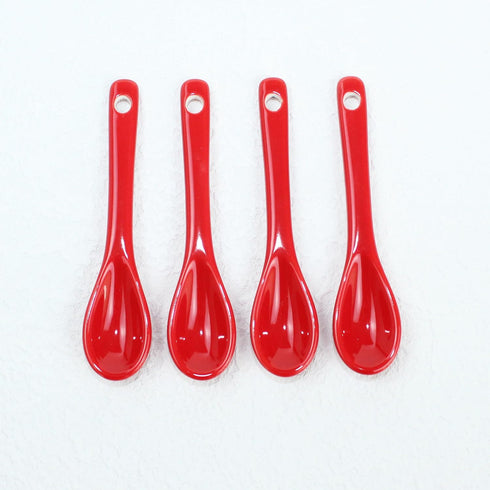 3.5” Ceramic Spoon Mini Coffee Spoon With Ceramic Asian Ceramic Spoons for Coffee Tea Yogurt Sauce Sugar Salt and Desserts Demitasse Espresso Spoo...