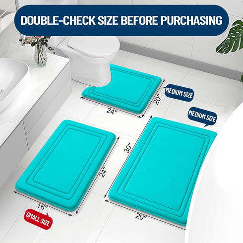 Grandaily Memory Foam Bath Mat Rug 36x24, Ultra Soft, Non-Slip and Absorbent Bathroom Rugs, Machine Wash Dry, Comfortable Bath Rug Carpet for Bath...