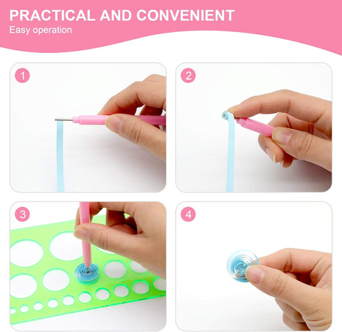 KITANIS 9 Pieces Multifunctional Slotted Quilling Tool and Supplies Kit Ergonomic for Beginner, Advanced Quiller, DIY, Handcraft, Scrapbooking, Ca...