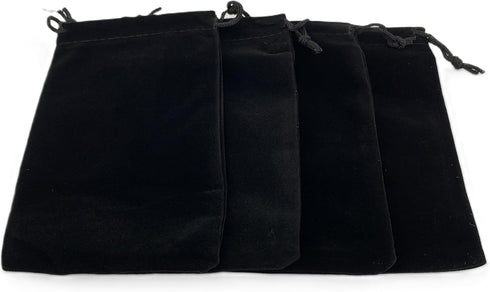 AEAOA Gift Bags, Pack of 5 pieces 16" X 12" Velvet Drawstring Jewelry Pouches, for Candy, Toys, Jewelry, Treats, Birthday Party Favors (Black)...