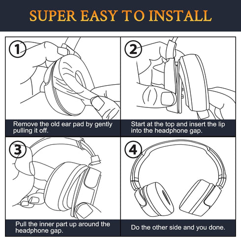 SOULWIT Earpads Replacement for Skullcandy Uproar Wired/Wireless Bluetooth On-Ear Headphones, Ear Pads Cushions with Softer Leather, Noise Isolati...
