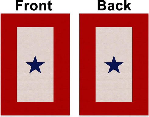 Military Service Garden Flag One Blue Star Army Navy Marine Corps USA Family Memorial Day Veterans Day 4th of July Decoration for Outdoor Lawn Yar...