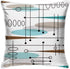 Mid Century Pillow Covers 18 x 18 Set of 4 Midcentury Modern Throw Pillow Cover Teal Grid Pillowcase Atomic Stars Bursts Orange Pillow Cases Home ...