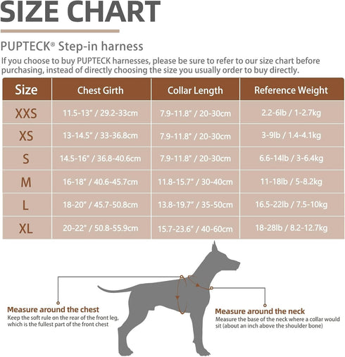 PUPTECK Adjustable Dog Harness Collar and Leash Set Step in No Pull Pet Harness for Small Medium Dogs Puppy and Cats Outdoor Walking Running, Soft...