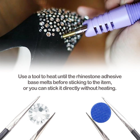 Queenme 3MM 2880pcs SS12 Clear Hotfix Rhinestones Flatback Crystals for Clothes Shoes Crafts Hot Fix Round Glass Gems Stones Flat Back Iron on Rhi...