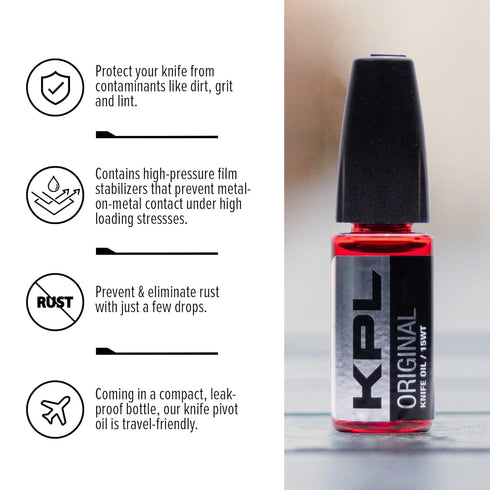 KNIFE PIVOT LUBE Original Knife Oil for Blades, Synthetic Pocket Knife Lubricant, Knife Honing Oil for Cleaning Knives, Premium Knife Oil Lubrican...