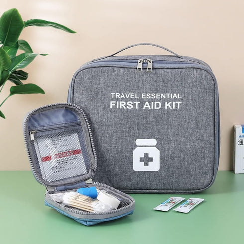 First Aid Bag Empty, Waterproof Emergency Medic Trauma Bag, Medicine Bag For Traveling ,Home Hiking Camping Car Office(Large and Small,Cationic Gr...