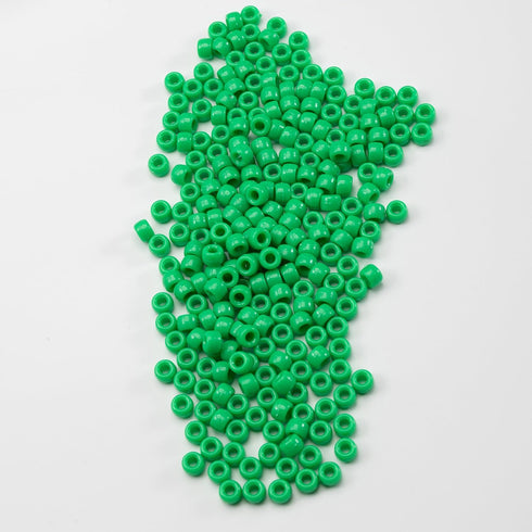 1000 Pcs Acrylic Pony Beads 6x9mm Bulk for Bracelet Necklace Jewelry Making Earring Hair Braiding Kandi Beads (green2)...