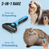 Pet Grooming Brush and Metal Comb Combo, Cat Brush Dog Brush for Shedding, Undercoat Rake for Dogs Grooming, Dematting Deshedding Brush Dogs Shedd...