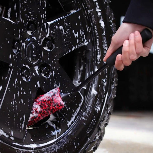 Wheel Cleaning Brushes - Wheel Brushes for Cleaning Wheels - Soft Car Rim Cleaning Brushes Car Detail Wheel Brush (Tire Cleaning Brush)...