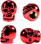 Dsycar Red Skull Valve Stem Caps Funny Cars Tires Valve Stem Caps Cover Cool Skull Head Universal for Cars SUV Bike Trucks Motorcycles (Red)...