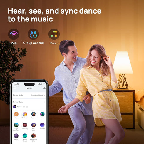 Consciot Smart Light Bulbs, WiFi Color Changing LED Light Bulb, A19 E26 RGBTW Light Bulbs That Works with Alexa/Google Home/Apple Home/Siri, Music...