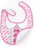 Littleforbig Cotton Waterproof Babydoll Printed Adult Bib with Adjustable Velcro Closure - Pretty in Pink Baby Bib...