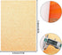 6 Pieces/Set 8x12 Inch (21cmx30cm) Faux Leather Sheets Mixed Orange Series Chunky Fine Glitter Patent Metallic Litchi Skin Texture Faux Leather Fa...