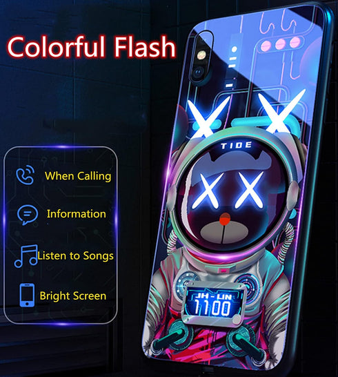 YHan iPhone 12 Pro Max 6.7-inch Case Colorful Luminous Tempered GlassMobile Phone Protective case,A Personalized Phone Case,Specially Designed for...