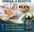Triple Strength Omega 3 Fish Oil 2400 mg Softgels, Nature's Fish Oil Supplements, Brain & Heart Health Support - EPA & DHA, 1200 MG Fish Oil in Ea...