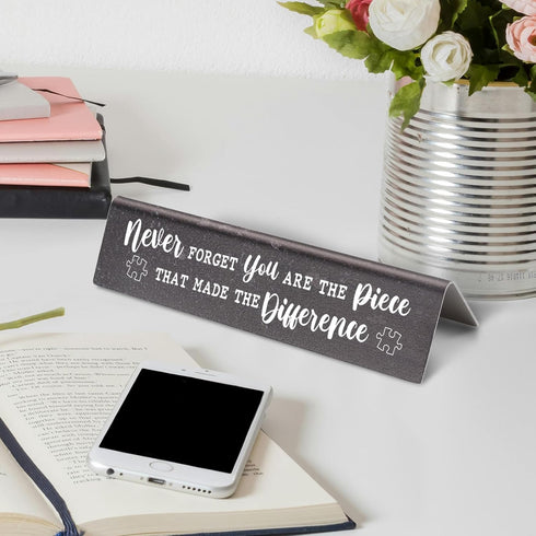 Funny Office Desk Novelty Nameplate for Coworker, Never Forget You are The Piece Nameplate Sign for Nurse Employee Going Away Appreciation Gifts, ...